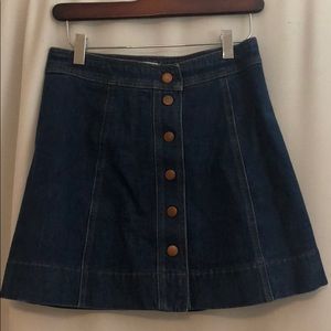 MADEWELL Denim Button Up Skirt